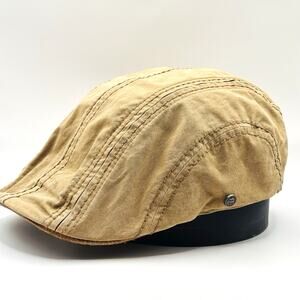 Stetson Men's Madison Flat Cap Light Brown Size Large Cotton Lightweight Newsboy
